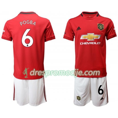 Manchester United Dres Pogba 6 Dječji Domaći 2019/20 Kratkih Rukava Manchester United Dres Pogba 6 Dječji Domaći 2019/20 Kratkih Rukava